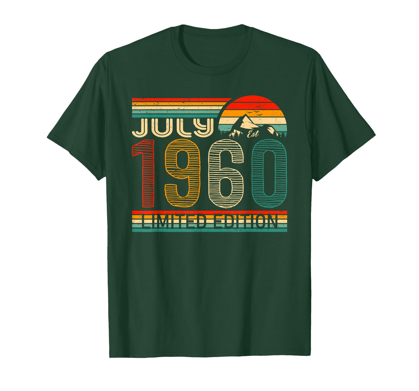 July 1960 Limited Edition Classic 1960 Year Vintage Birthday T-Shirt