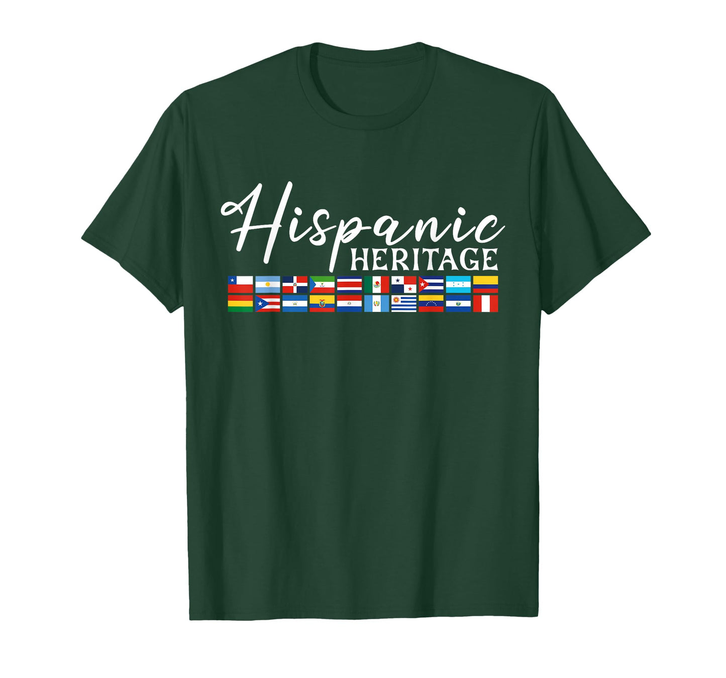 Hispanic Heritage Month Flags Women, Men T-Shirt
