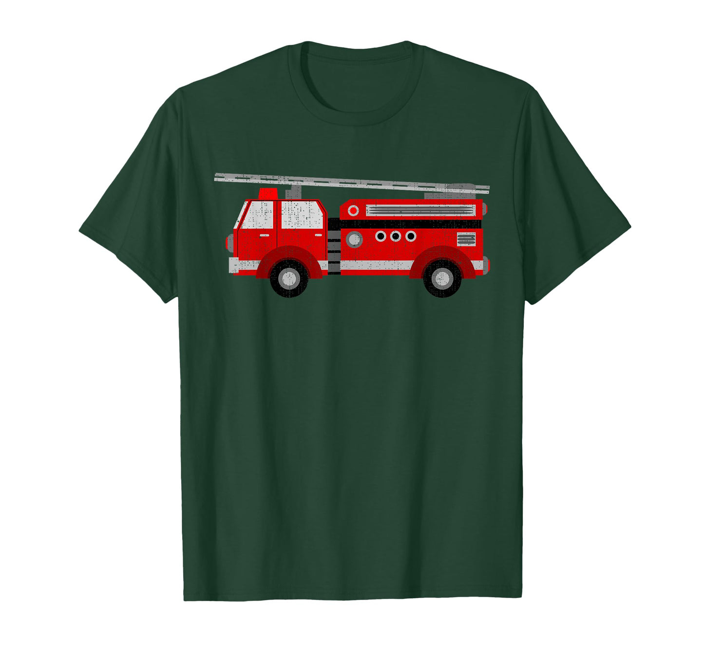 Fire Truck Trucker Trailer Ladder Kids Adults T-Shirt Small