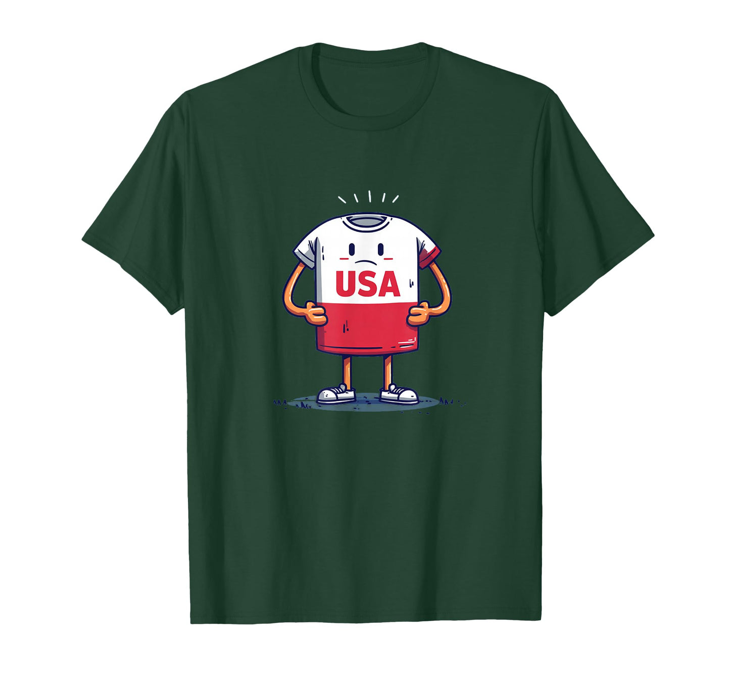 Cool Cloth Mascot with USA Speech for Adults and Kids T-Shirt