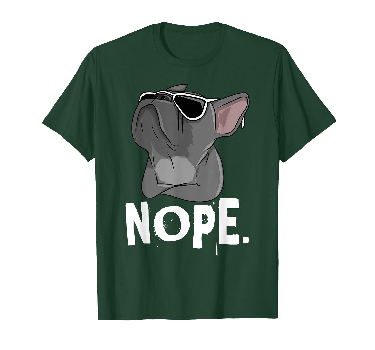 Nope Lazy Frenchie for French Bulldog Dog Lover T-Shirt