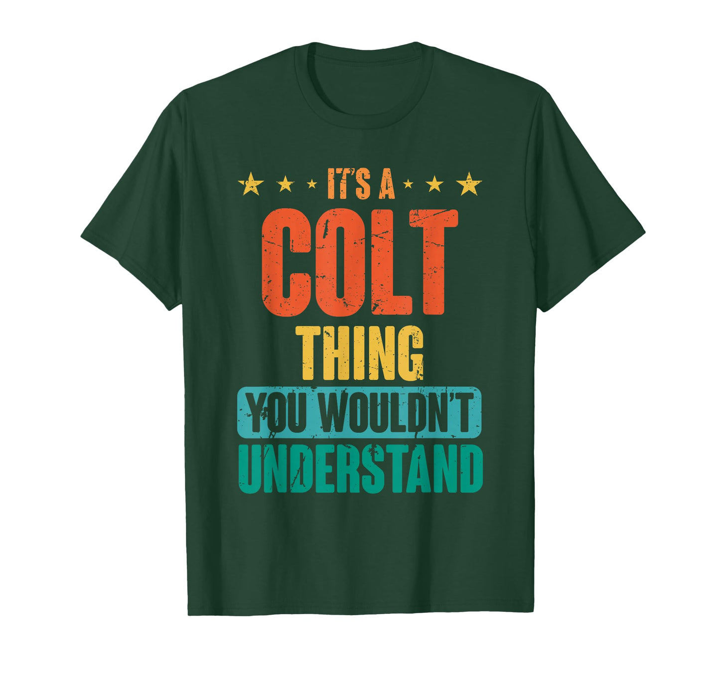 Vintage Colt First Name Retro Personalized Birthday 80's T-Shirt