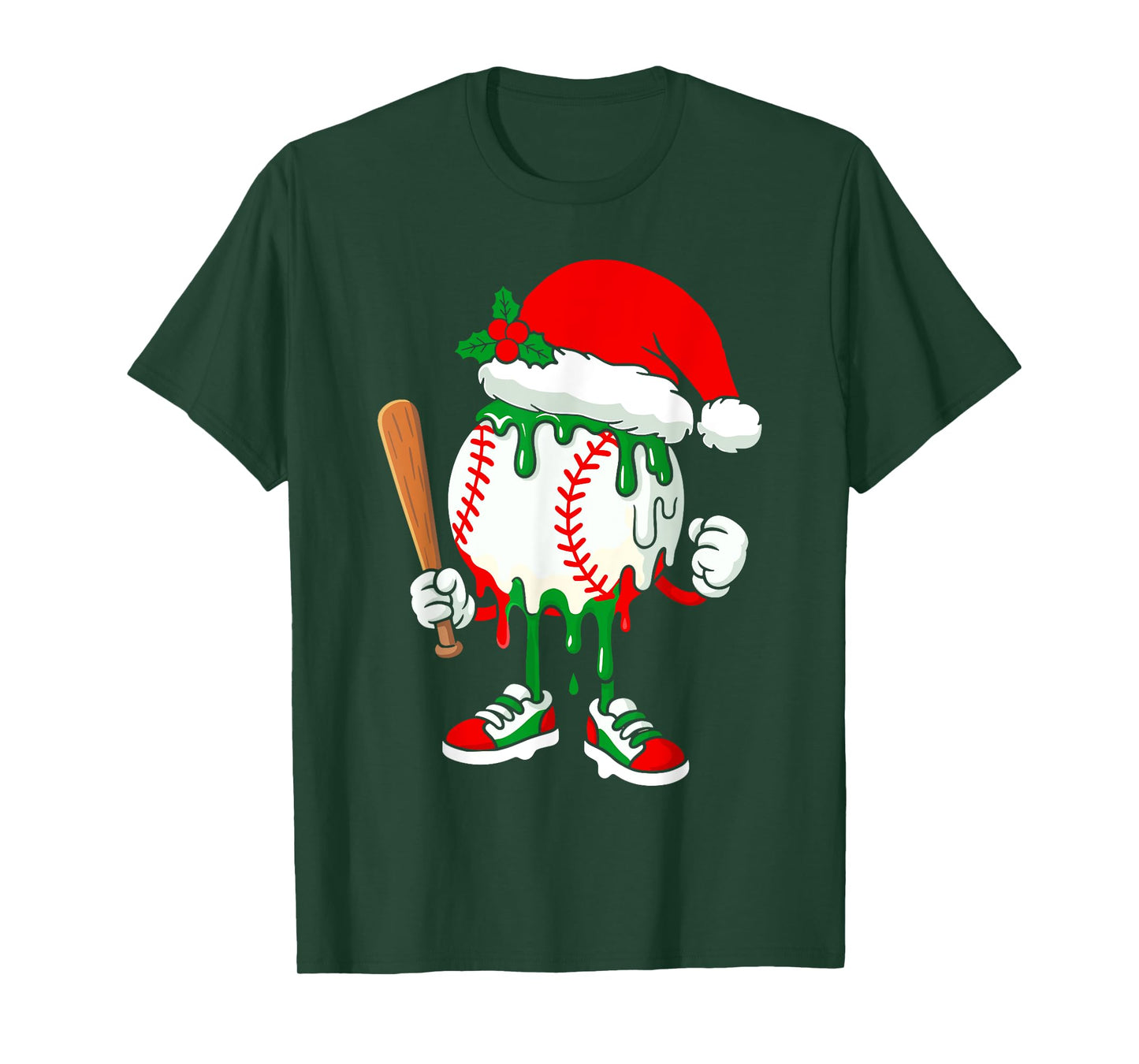 Ice Cream Drip Baseball Christmas Baseball Drip for Girls T-Shirt