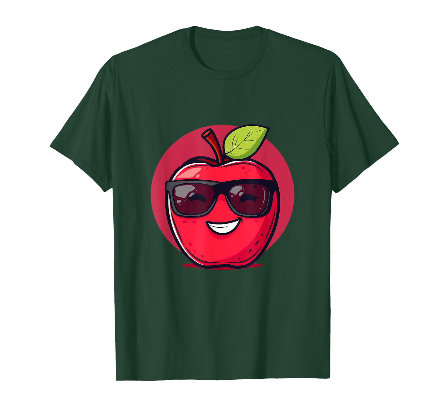 Funny red Apple with Sunglasses for Fruits Lovers T-Shirt