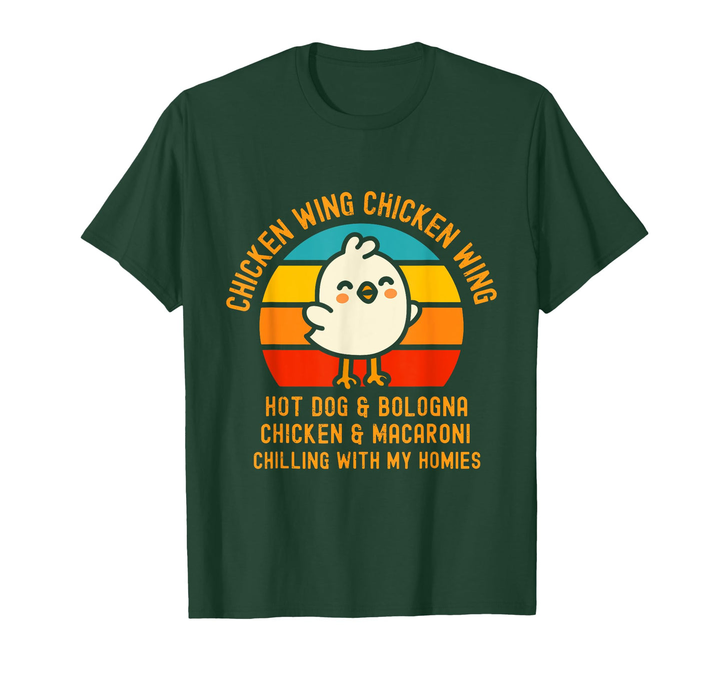Chicken Wing Chicken Wing Hot Dog and Bologna Funny Toddler T-Shirt