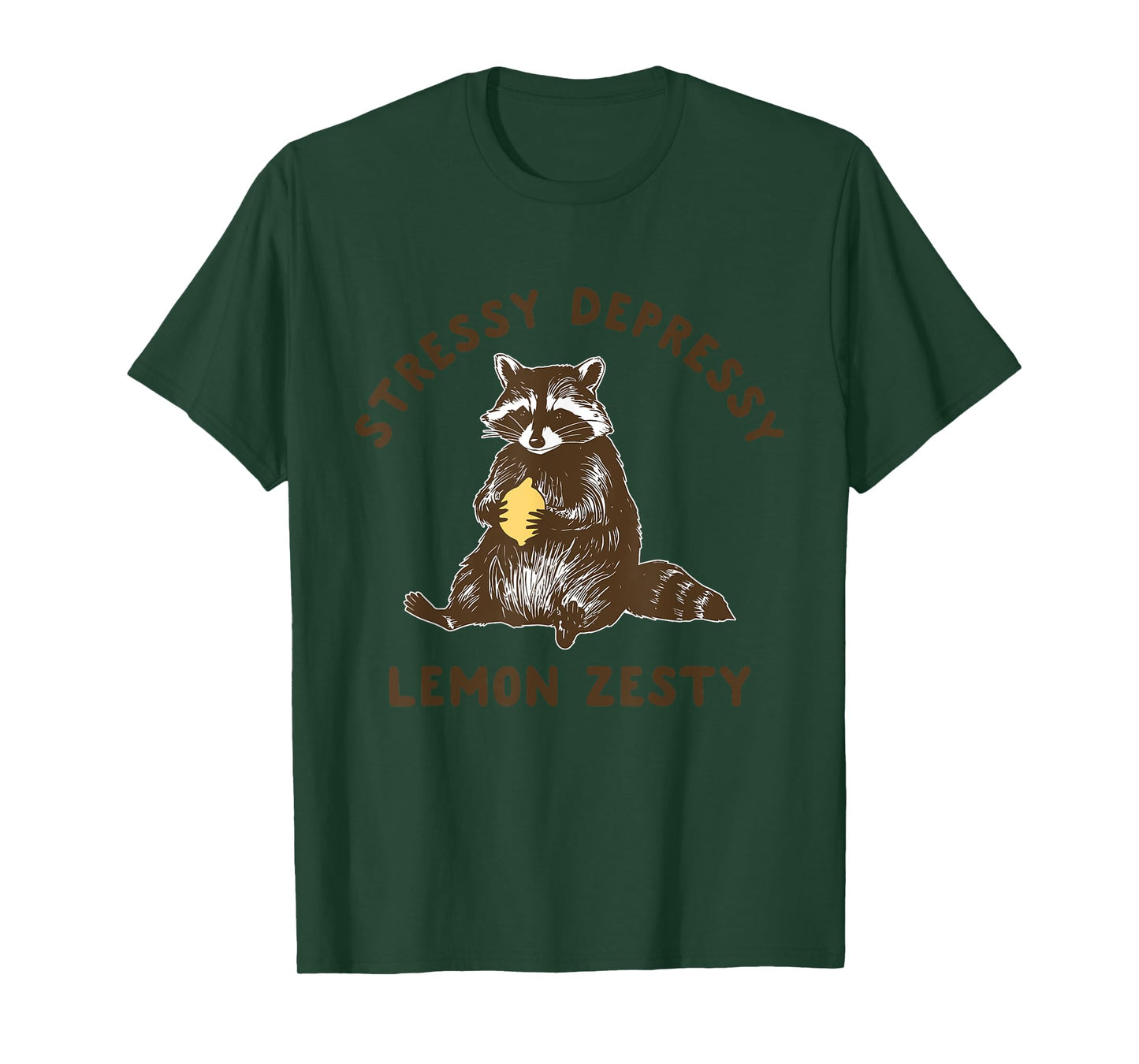 Stressy Depressy Lemon Zesty Funny Racoon T-Shirt