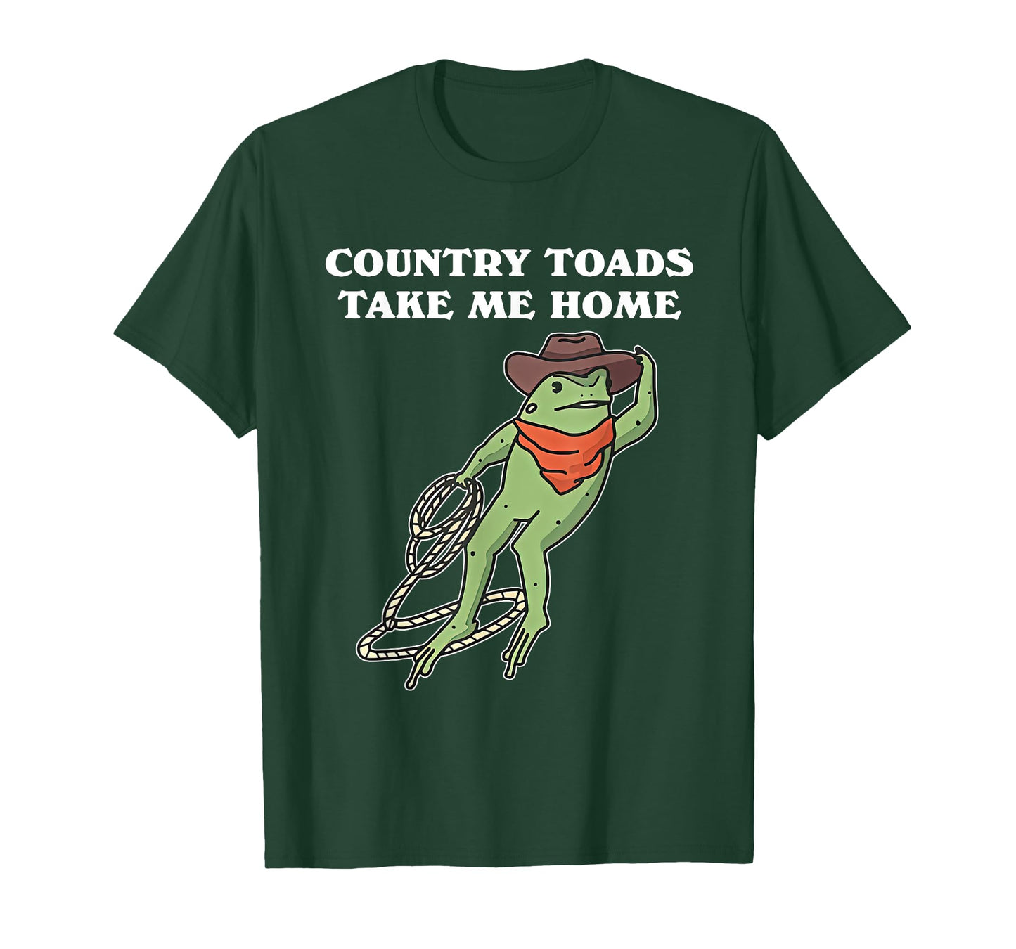Country Toads Take Me Home Cowboy Frog Funny Western T-Shirt