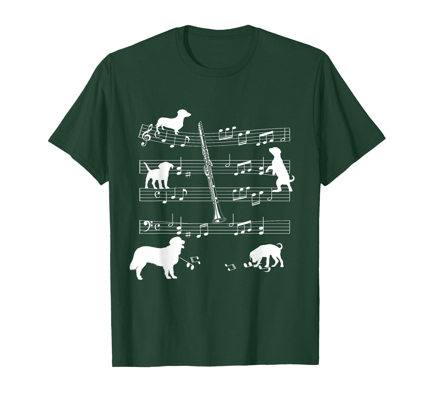 Clarinet Player Dog for Clarinetist Dogs Clarinet T-Shirt