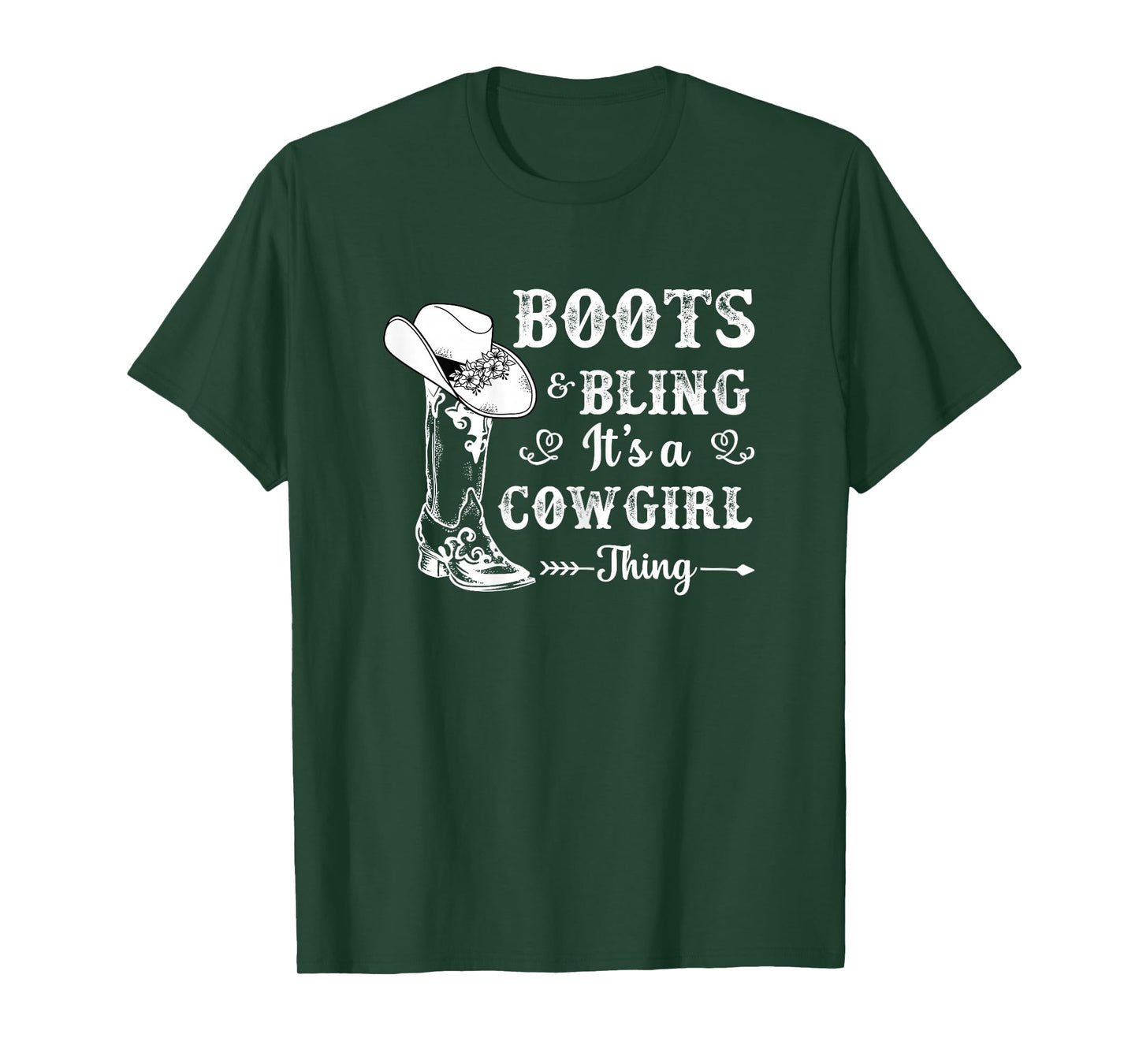 Womens Boots & Bling It's a Cowgirl Thing Western Women T-Shirt