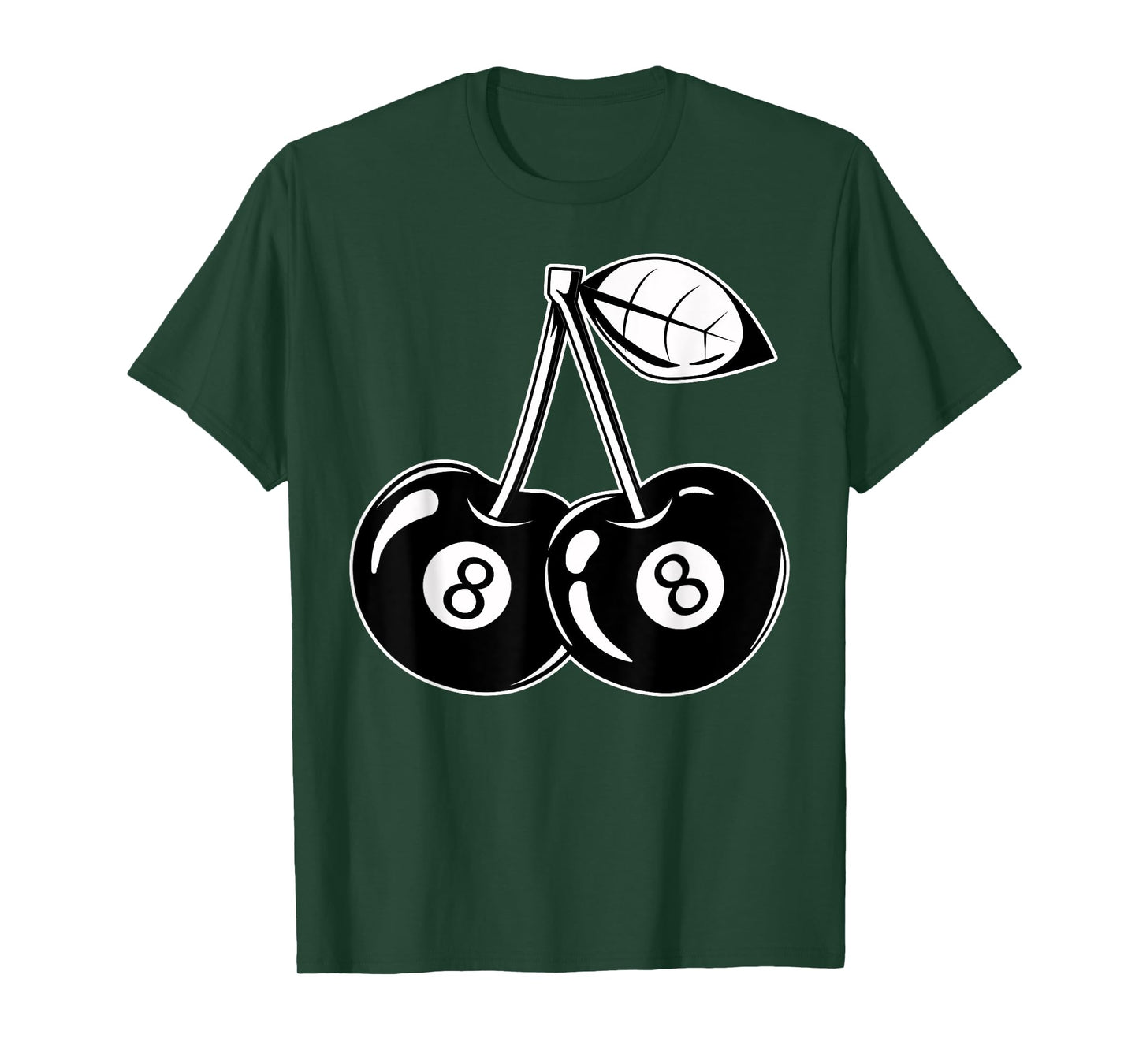 Lucky 8 Ball Black Cherry Lover Y2K Aesthetic Pool Billiard T-Shirt