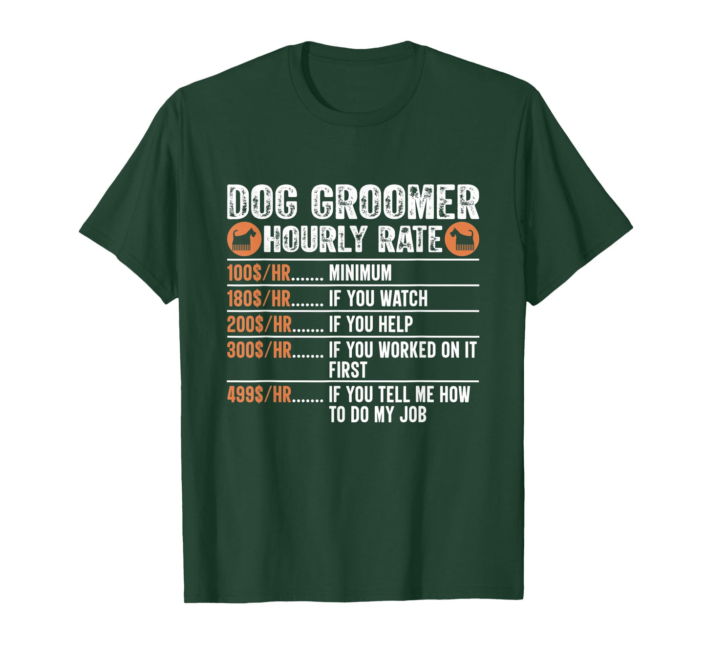 Dog Groomer Hourly Rate Pet Grooming Furologist, Dog Groomer Men Women T-Shirt