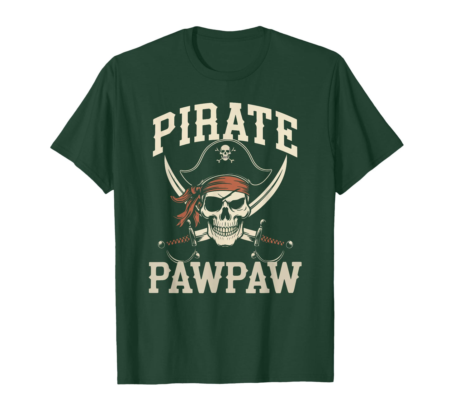 Pirate PawPaw Funny Captain Halloween Costume Paw-Paw T-Shirt