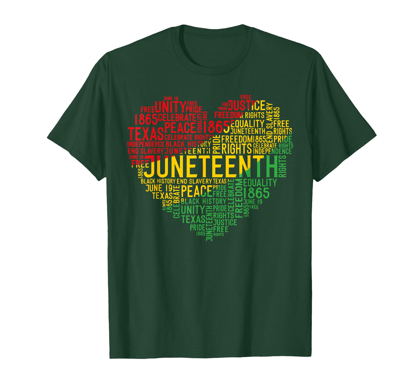 Juneteenth Heart Black History Afro American African Freedom T-Shirt