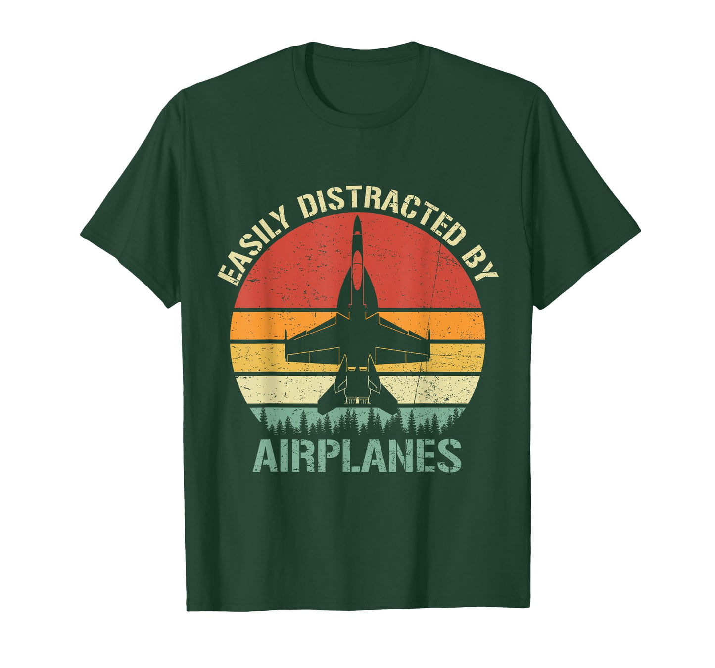 Easily Distracted By Airplanes Vintage F-18 Hornet Fighter T-Shirt