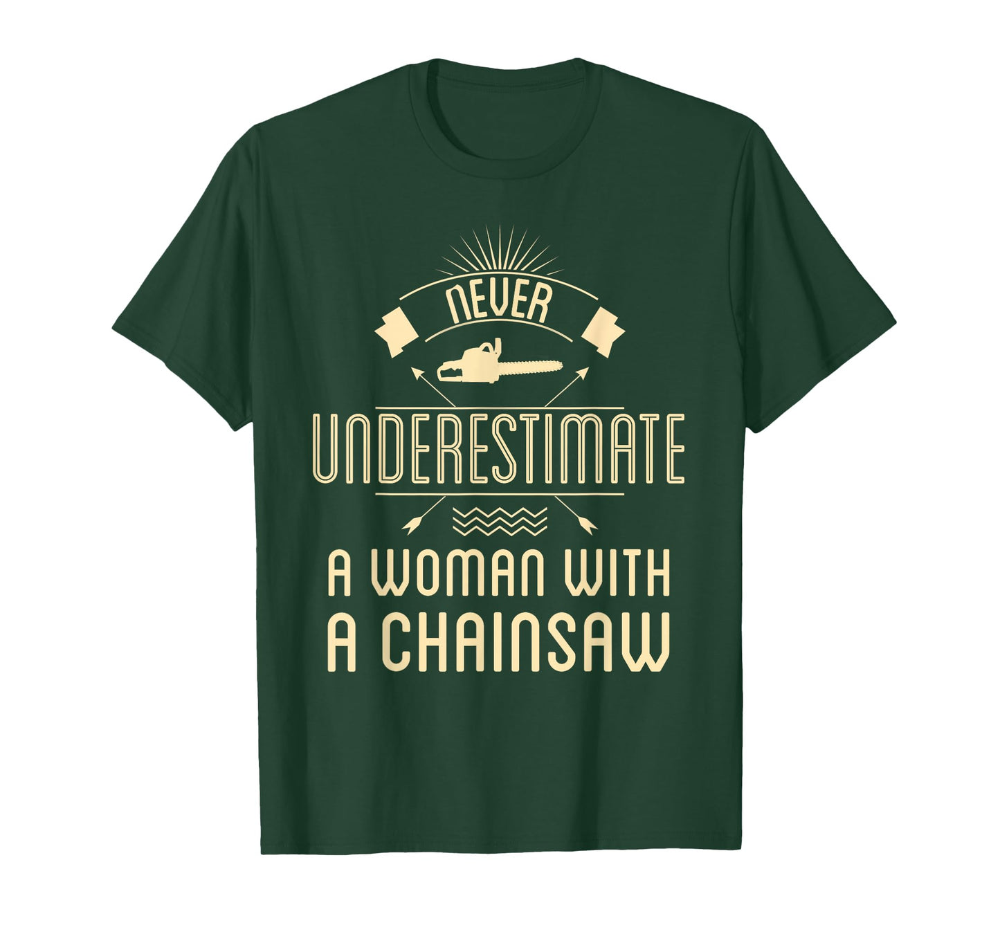 Female Arborist Women Chainsaw Girl Tree Trimmer Service T-Shirt