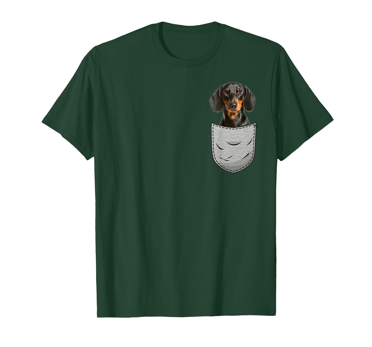 Dachshund Cap Dachshund Chest Bag Pocket Dog Owners T-Shirt