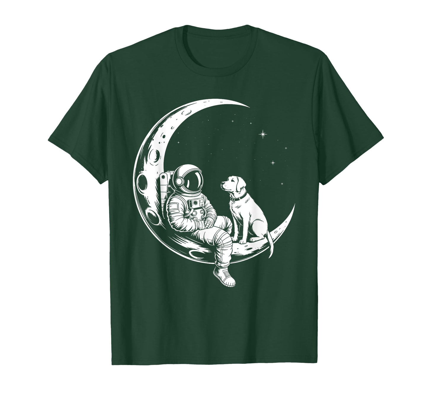 Yellow Labrador Retriever Astronaut Galaxy Moon Dog Lovers T-Shirt