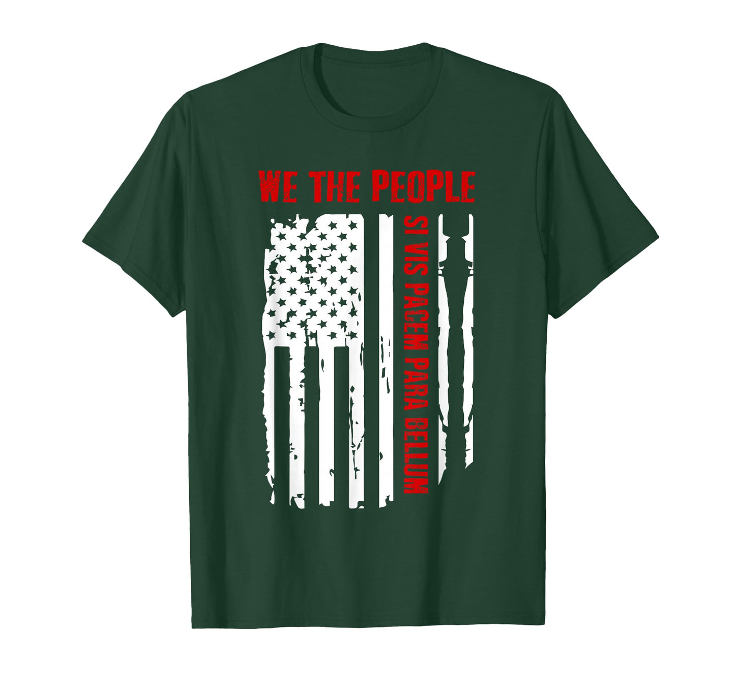 Si Vis Pacem Para Bellum USA Soldier USA Flag T-Shirt