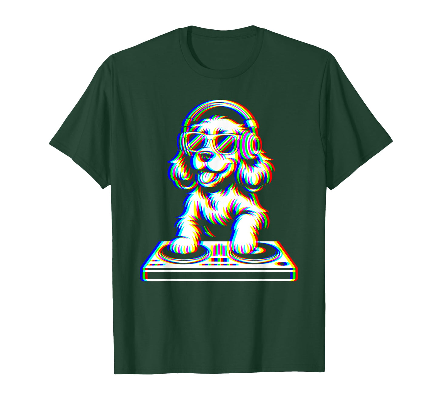Funny American Cocker Spaniel DJ Glitch Rave EDM Music Party T-Shirt