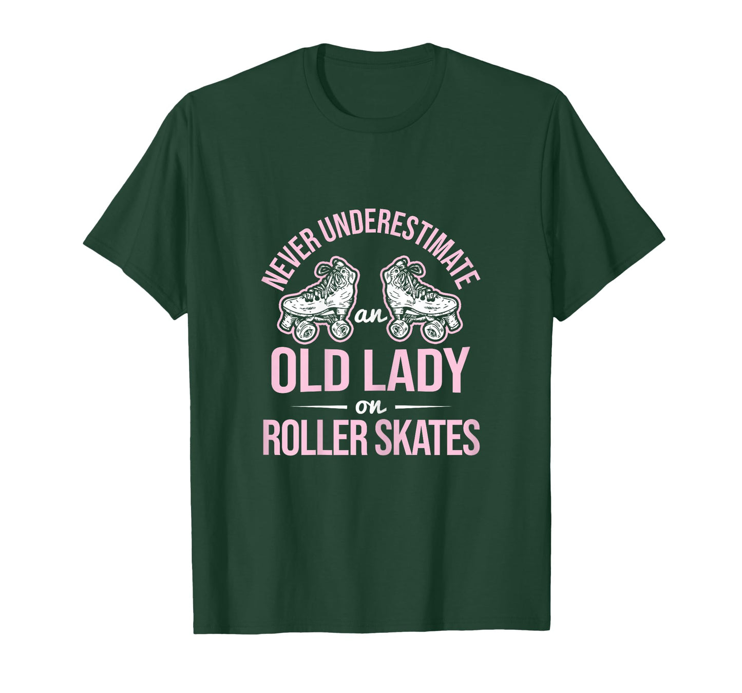 Old Lady On Roller Derby Roller Skating Roller Skate T-Shirt