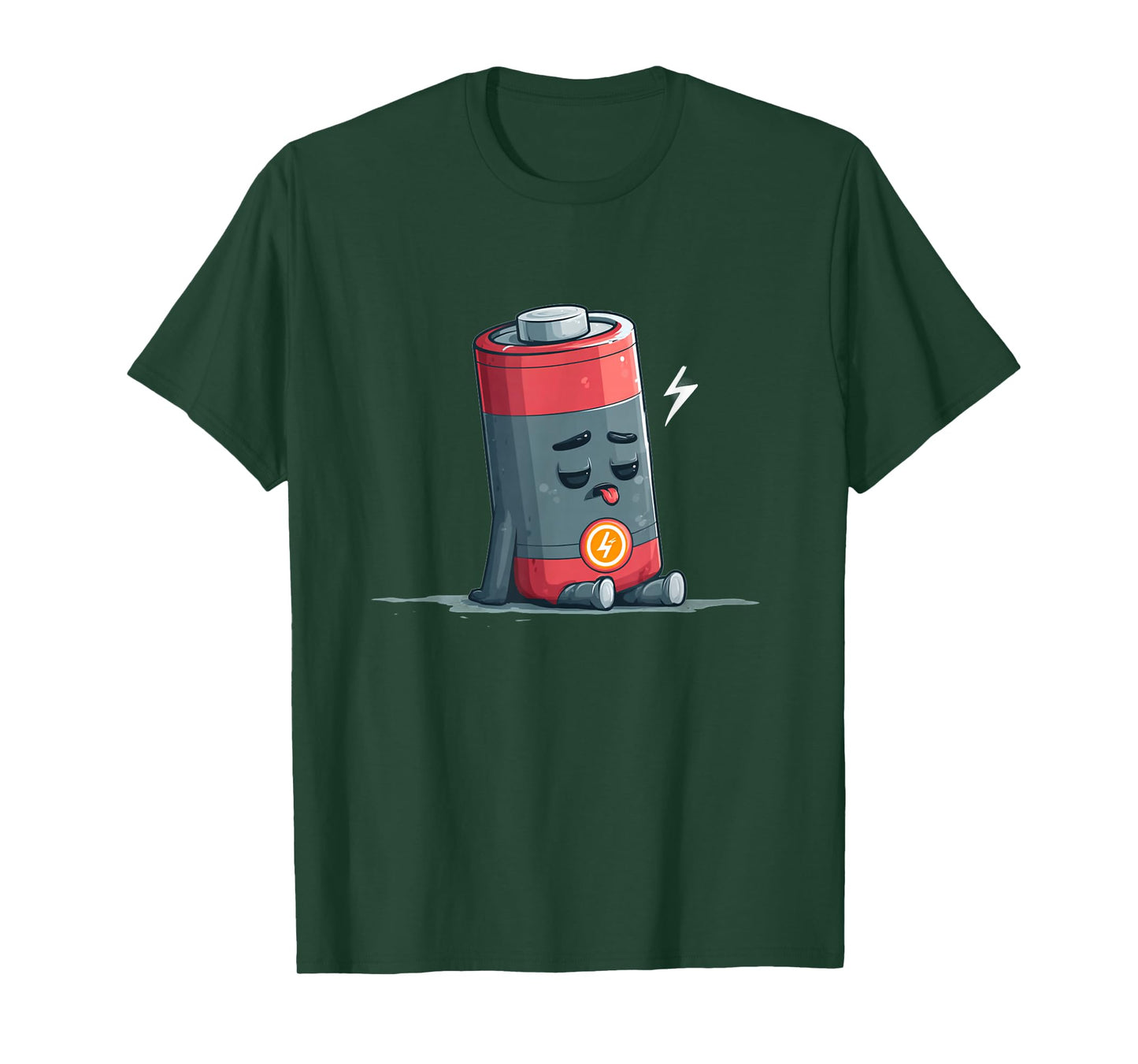 Sleeping Low Battery Costume for Powerless Boys and Girls T-Shirt