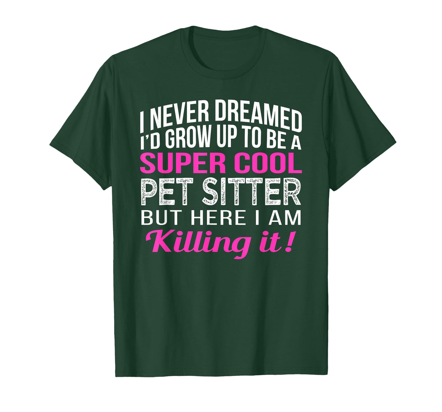 Pet Sitter Shirts Only Unisex-Adults Black 3XL Modern Classic Cotton Short Sleeve Crew Neck T-Shirt