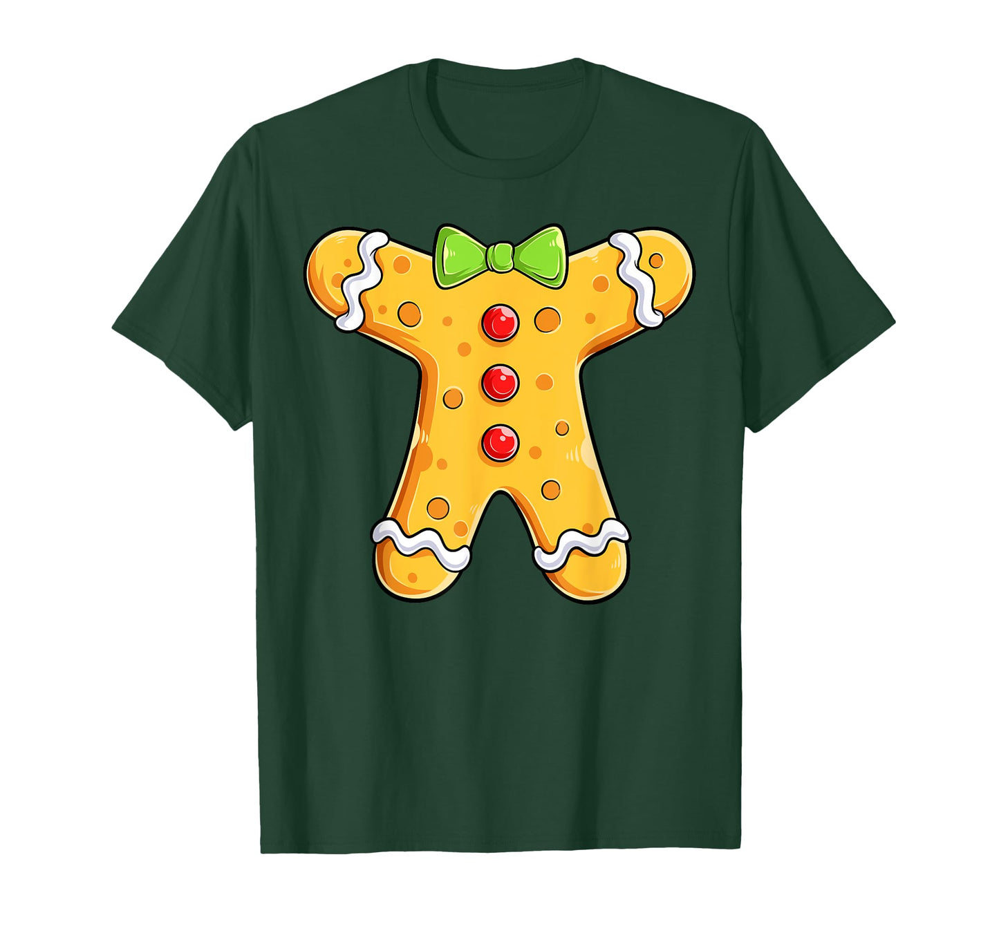 Gingerbread Man Costume Halloween Christmas Boys Girls Kids T-Shirt