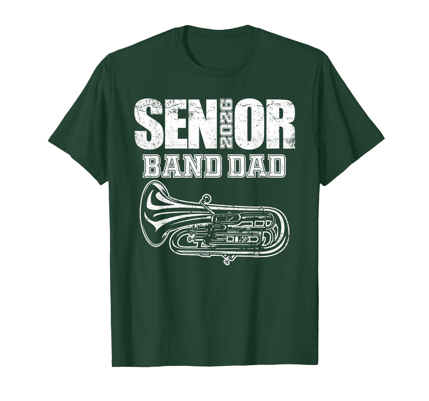 Senior Band Dad 2026 Marching Band Daddy Class of 2026 Tuba T-Shirt