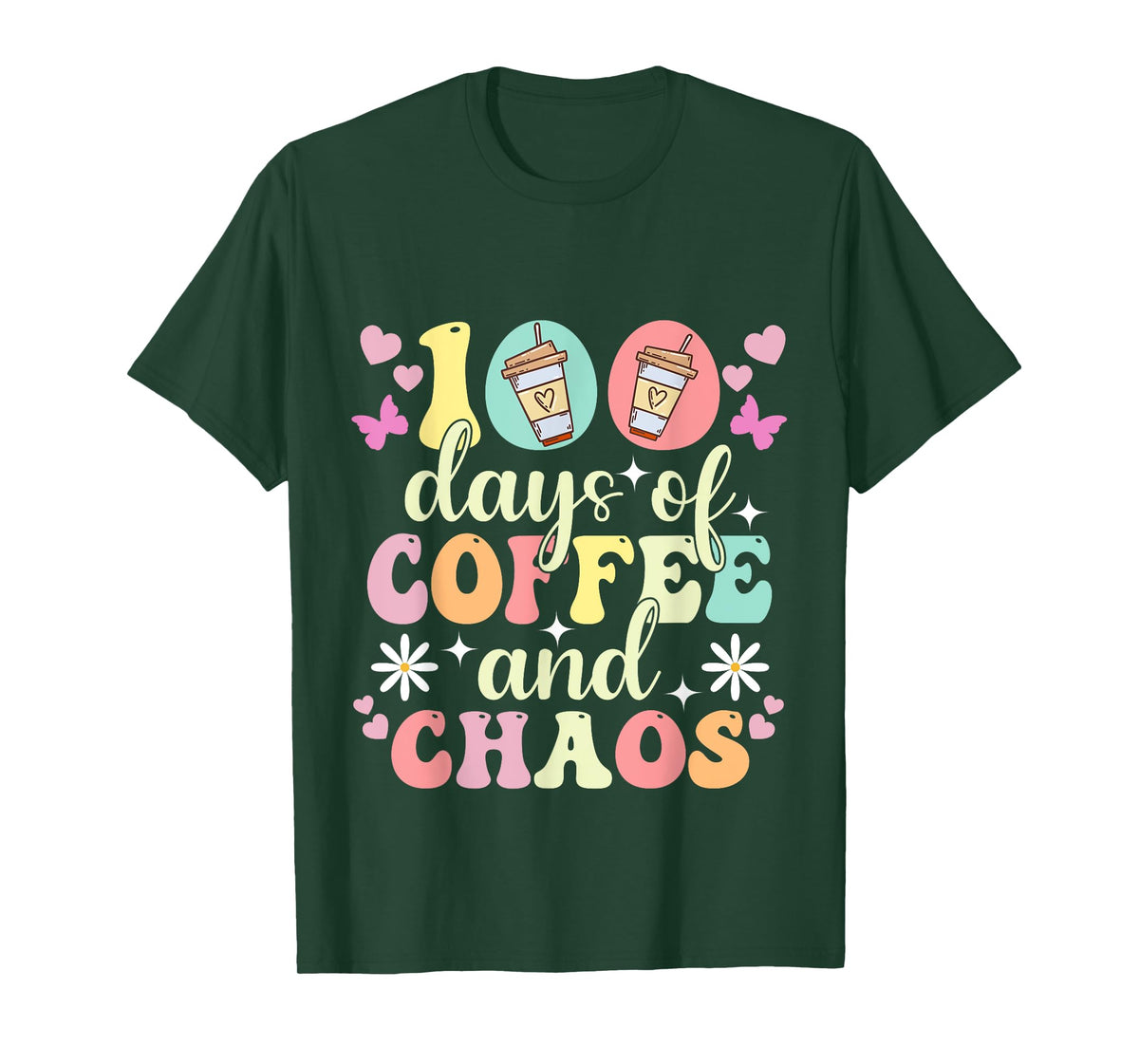 100 Days Of School Coffee Lover 100th Day Of School Teacher T-Shirt