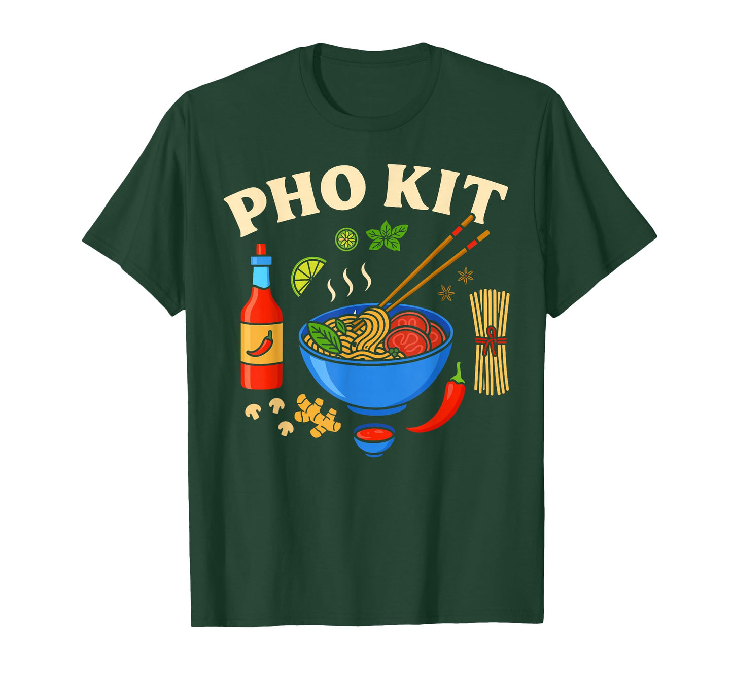 Vintage Pho Vietnamese Soup Hot Sauce T-Shirt