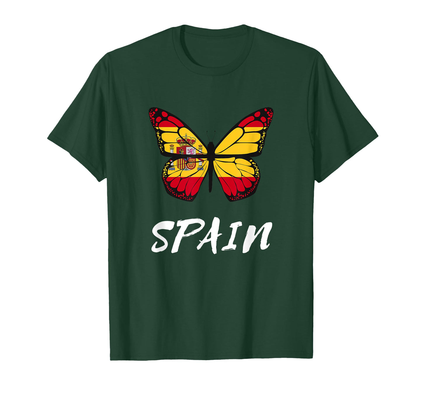 Spain Butterfly Flag España Pride Spanish Roots T-Shirt