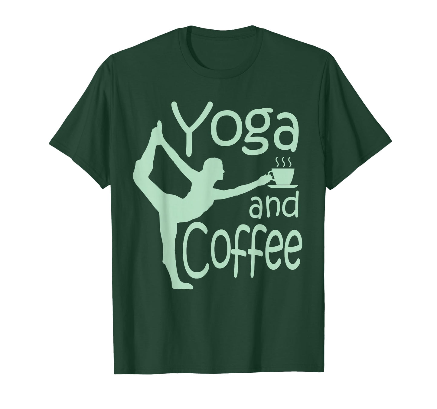 Yoga for Women with Sayings Yoga and Coffee T-Shirt
