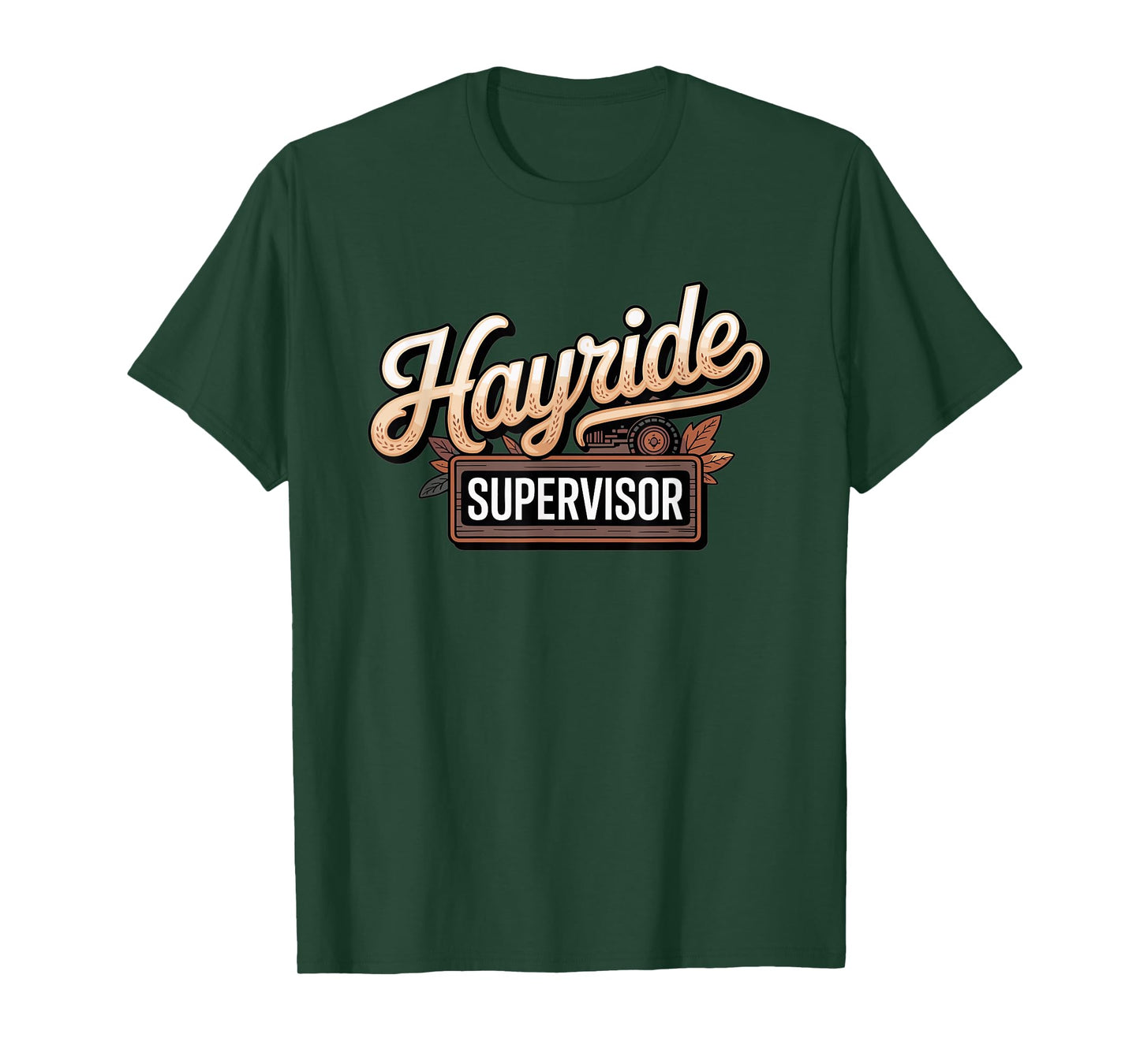 Hayride Boss Fall Tractor Farm Leaves Thanksgiving T-Shirt