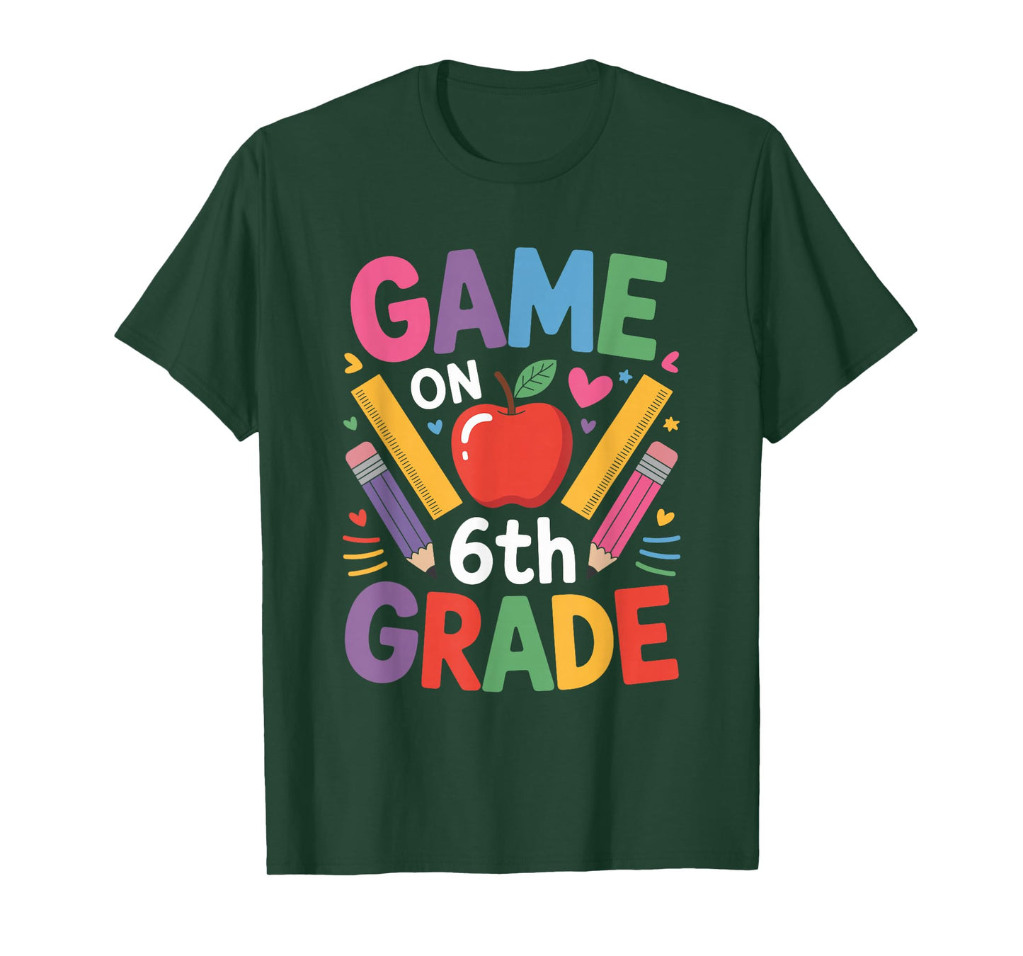 Sixth Grader Teacher Boys Girls, Game On 6Th Grade T-Shirt
