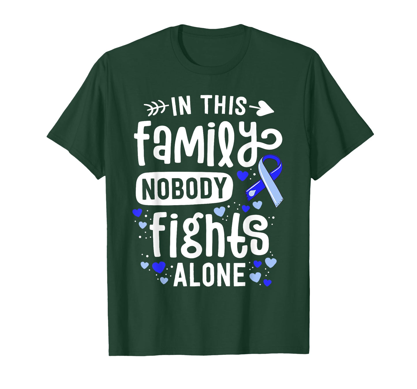 Family Hydrocephalus Awareness Month Brain Blue Ribbon T-Shirt