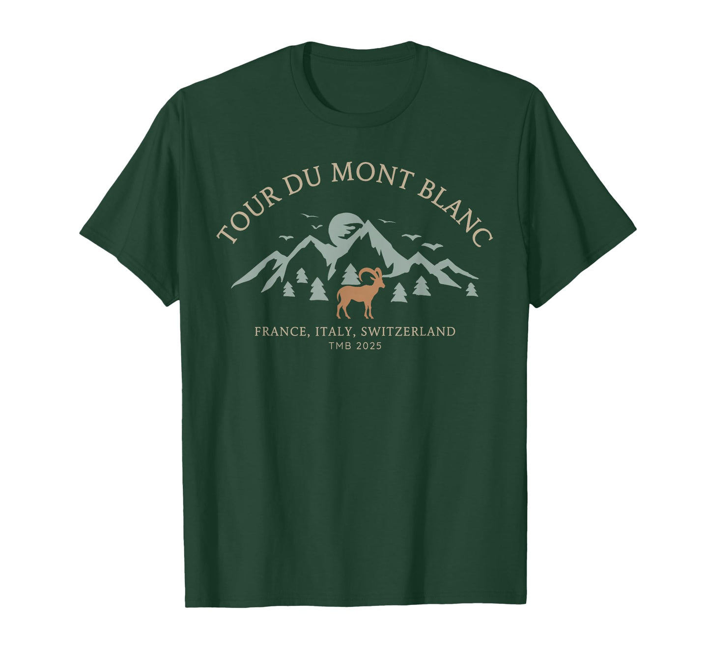 Tour du Mont Blanc 2025 Hiking, France, Italy, Switzerland T-Shirt