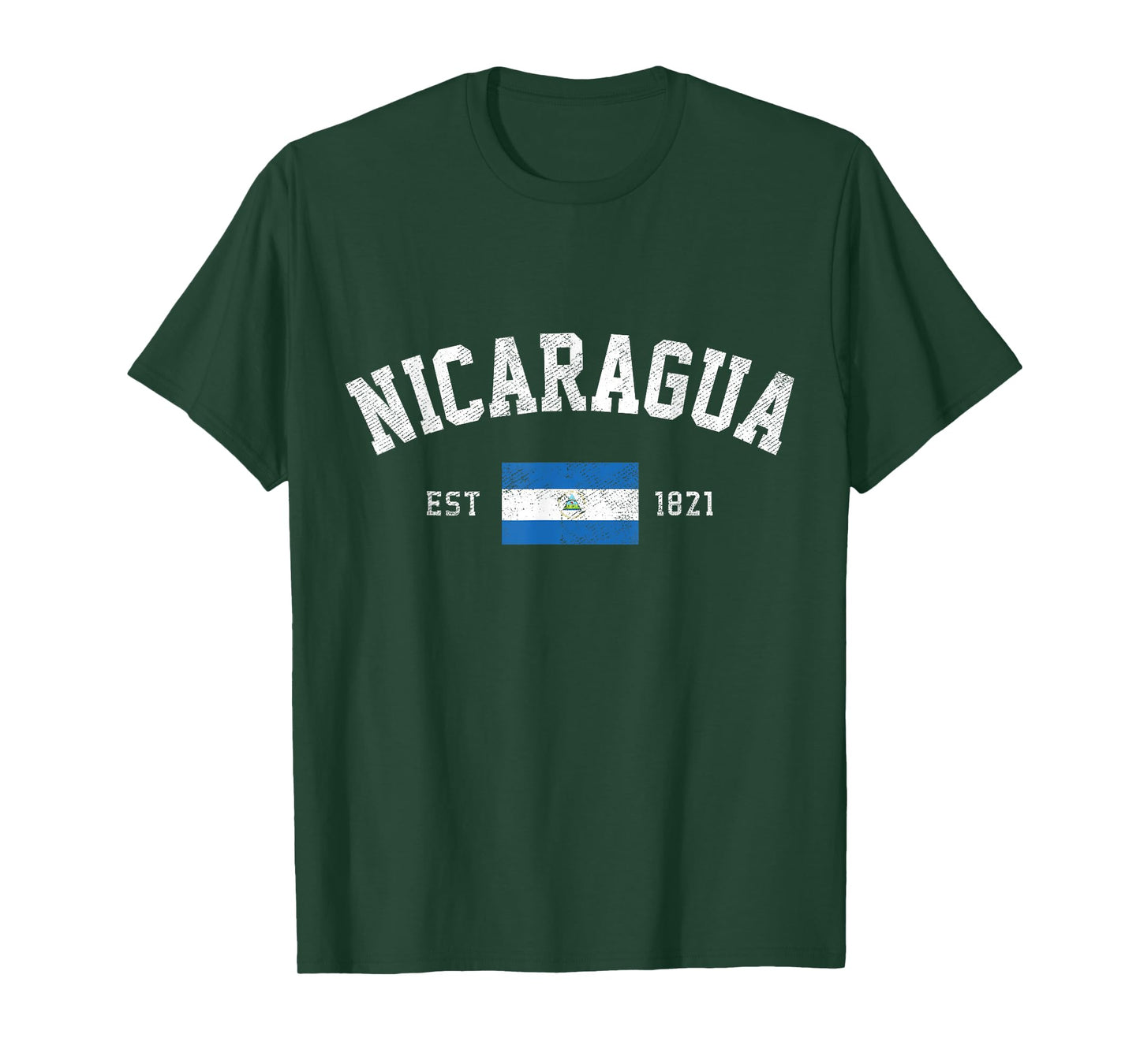 Nicaragua Est. 1821 Nicaraguan Flag Independence Day T-Shirt