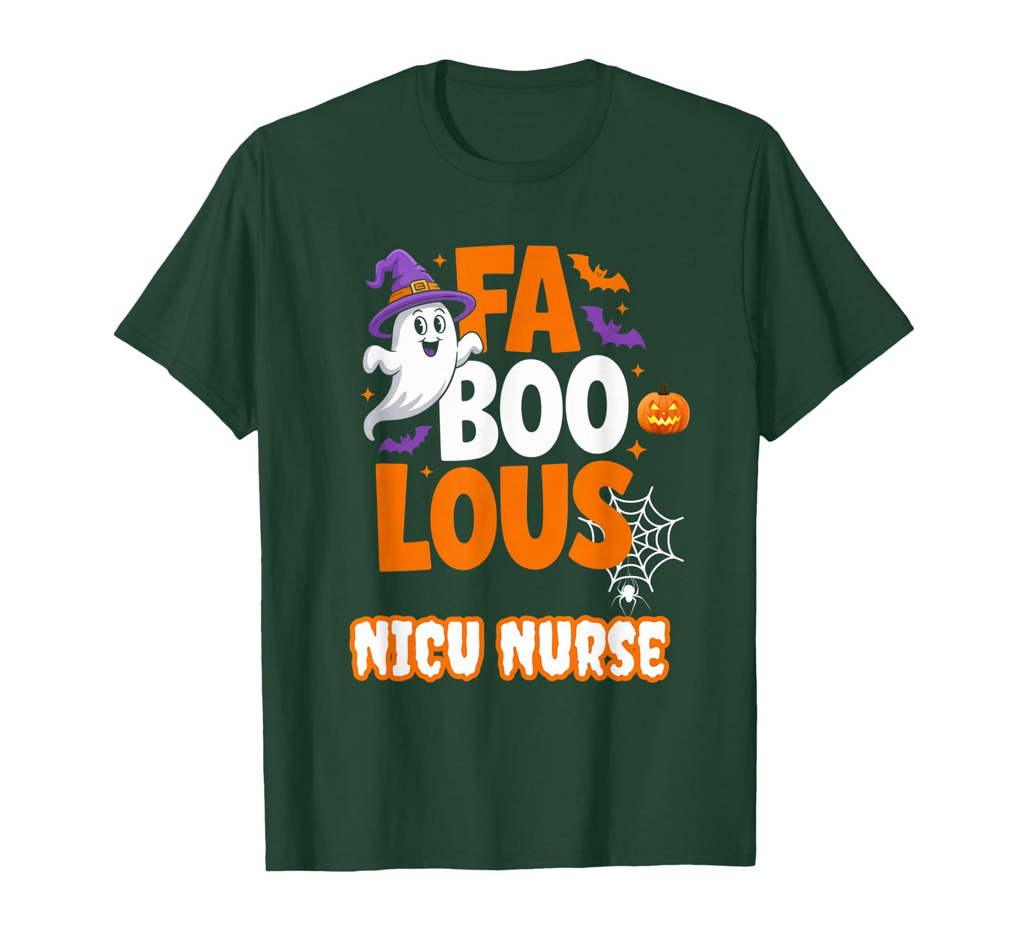 Fabulous Halloween Ghost NICU Nurse Spooky NICU Crew Women T-Shirt