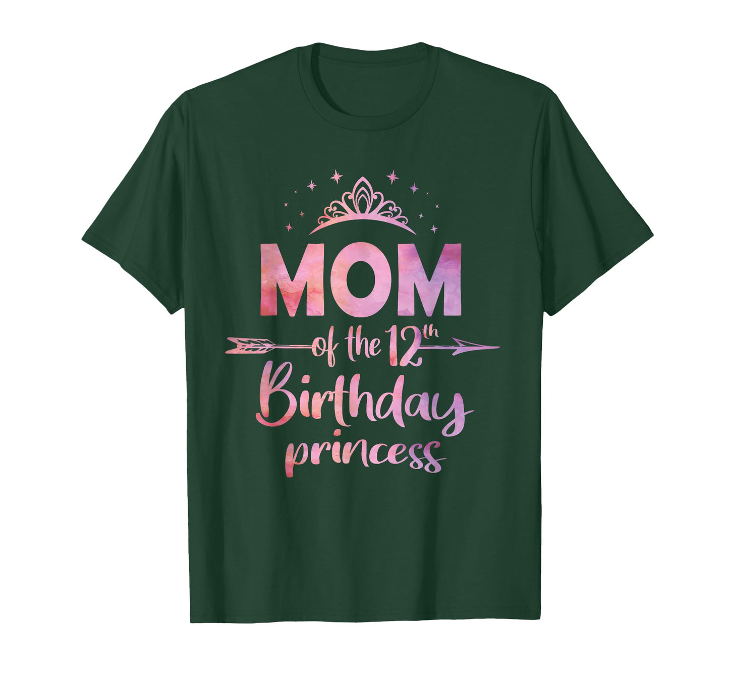 Mom Of The 12th Birthday Princess Girl 12 Years Old B-day T-Shirt