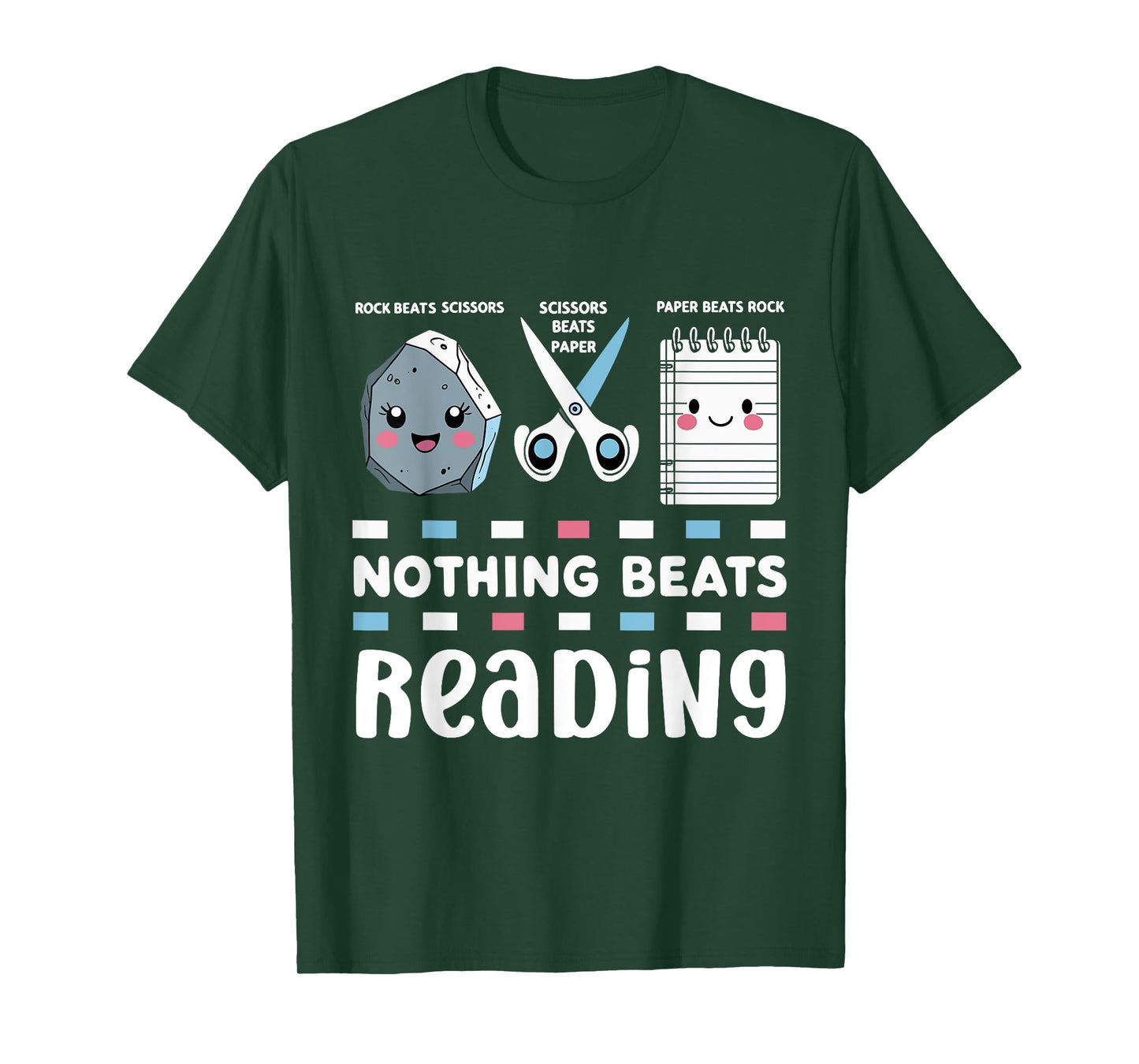Nothing Beats Reading Rock Paper Scissors Funny Book Lover T-Shirt