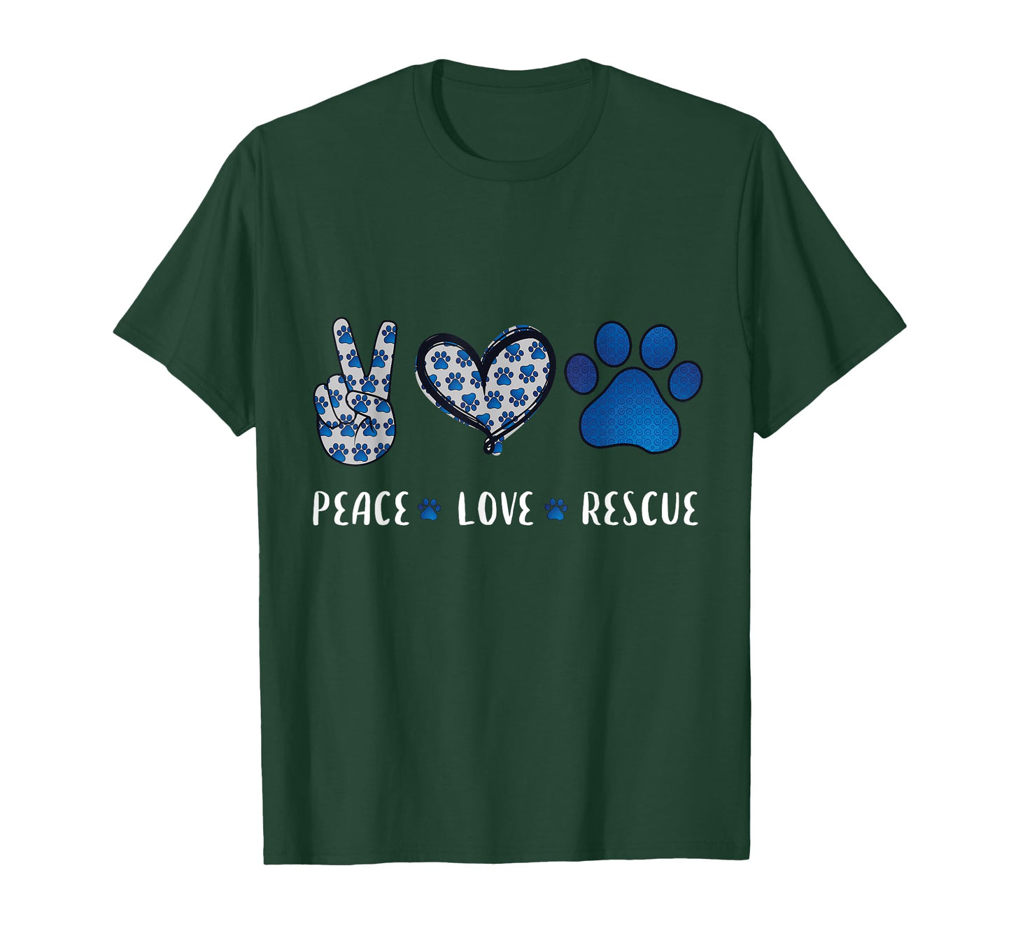 Peace Love dog cat rescue pets gifts for men women vet tech T-Shirt