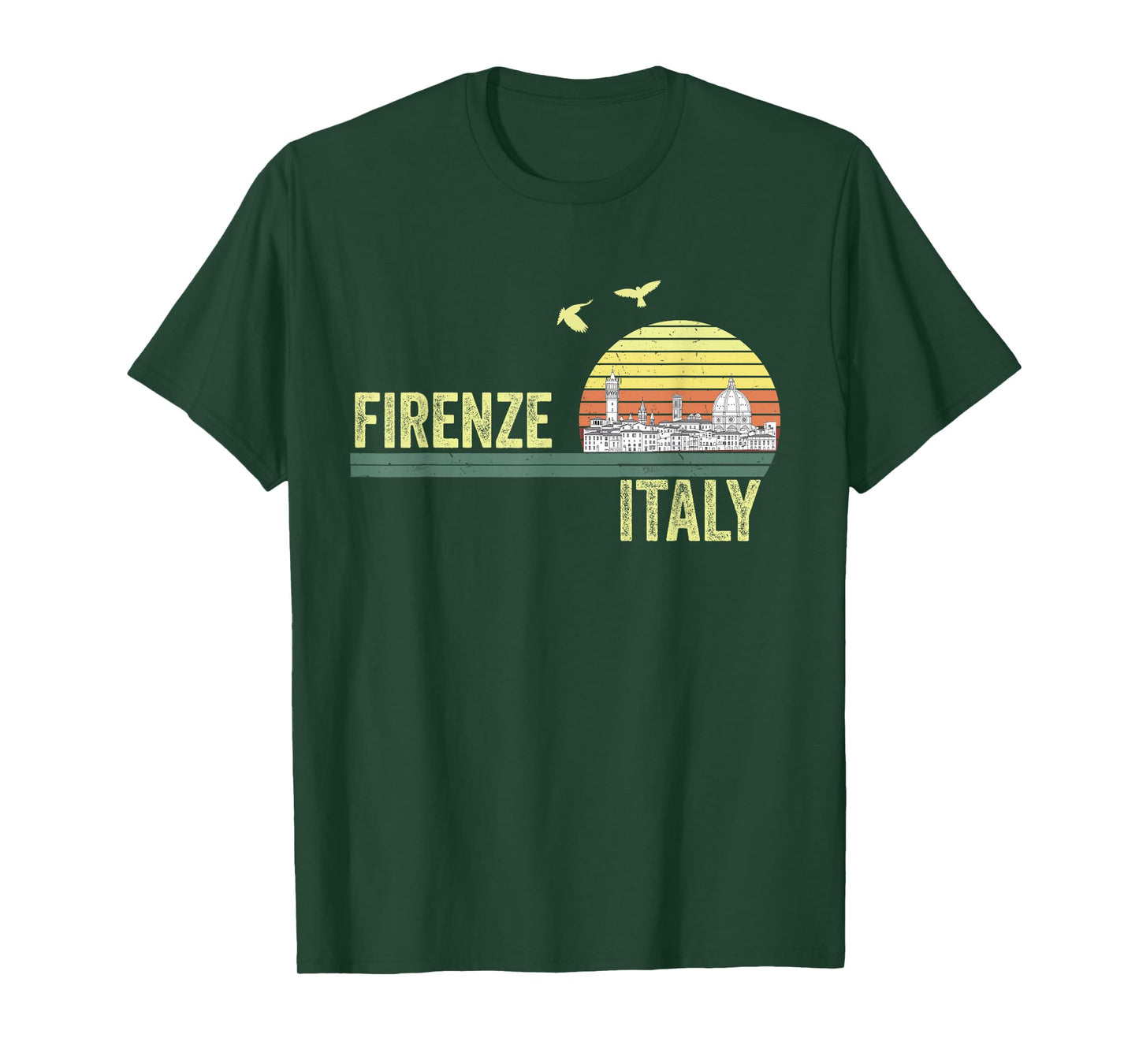 Souvenirs From Italy Firenze Florence Retro Vintage Skyline T-Shirt
