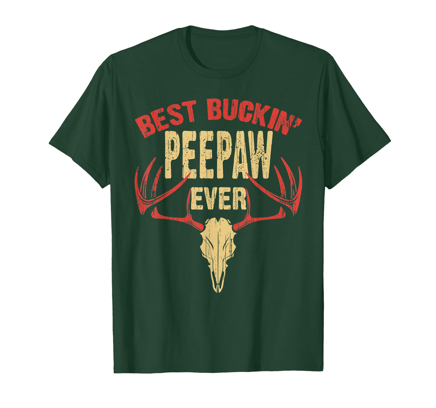 Mens Best Buckin Peepaw Ever T-Shirt Deer Hunters T-Shirt