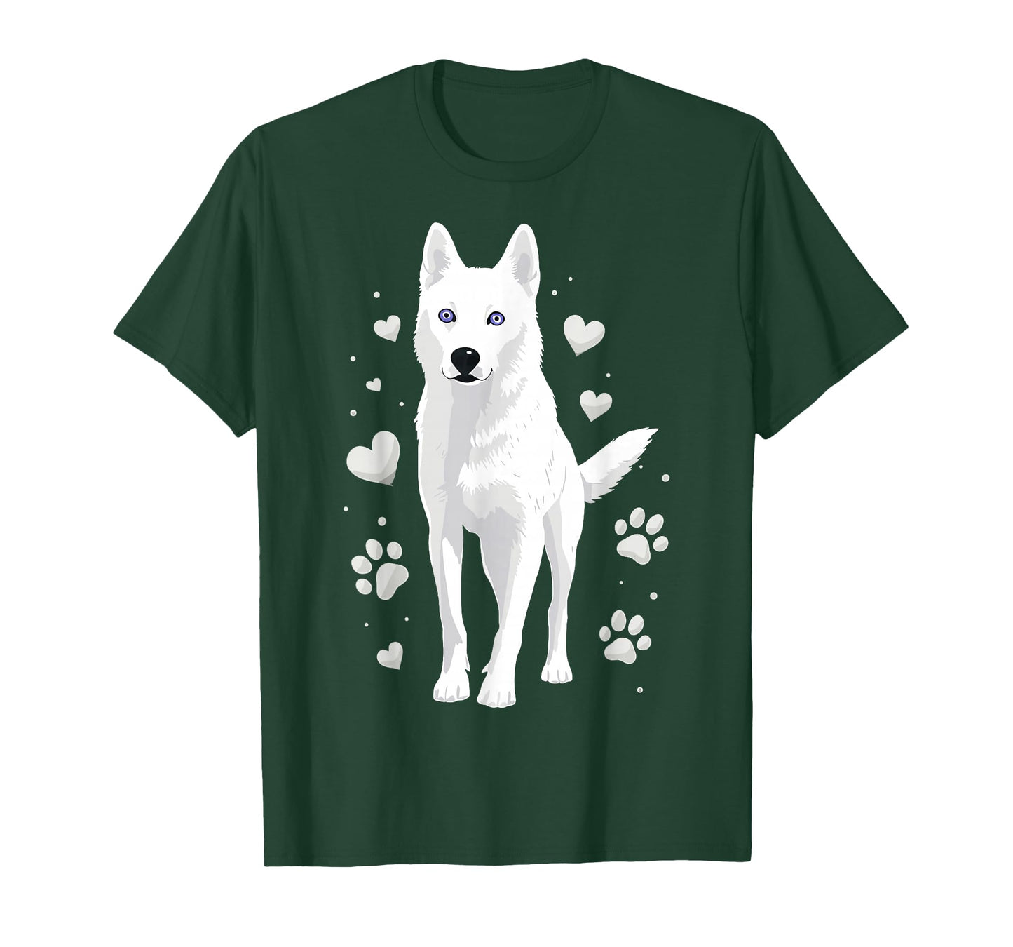 Cute Dog White Siberian Husky T-Shirt