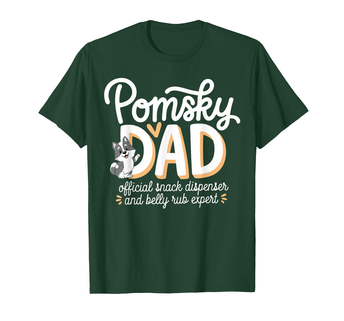 Pomsky Dad Dog Owner Funny Father Of Pomsky T-Shirt