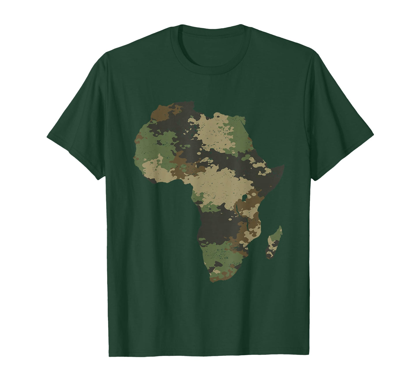 Africa Continent Map Camo Pattern African Safari Camouflage T-Shirt