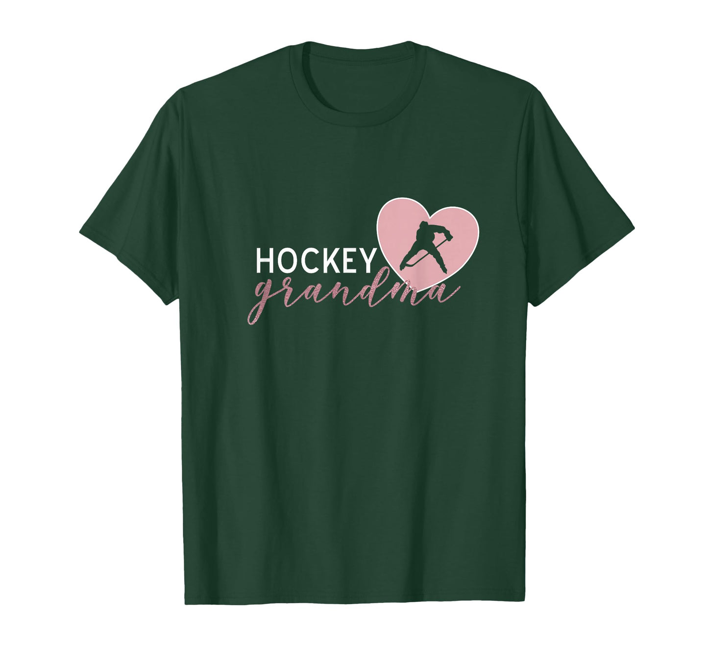 Hockey Grandma Grandmother Heart Player Silhouette T-Shirt