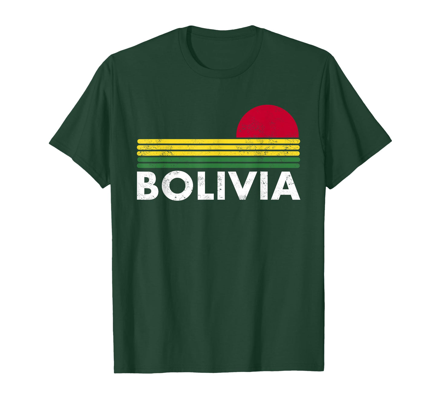 Retro Bolivia Shirt Vintage Bolivia Flag Bolivian Gift T-Shirt