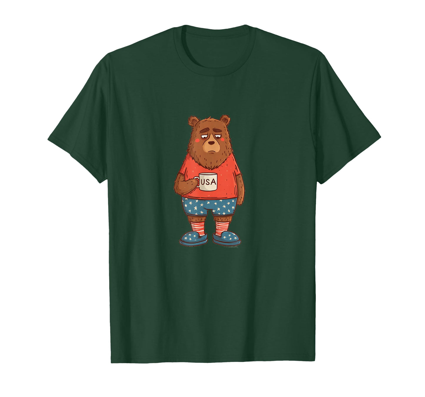 Patriotic Morning Bear Cup Costume T-Shirt