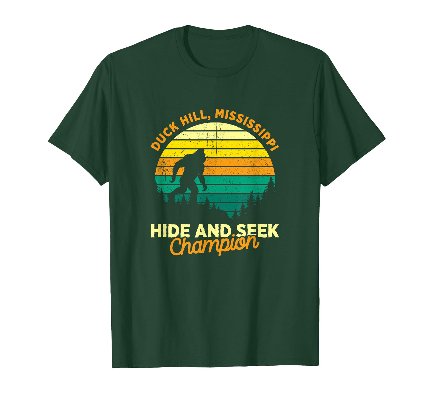Retro Duck Hill, Mississippi Big foot Souvenir T-Shirt